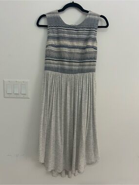 Dolan Left Coast Womens S Mixed Media Maxi Dress Striped High Low Boho Coastal